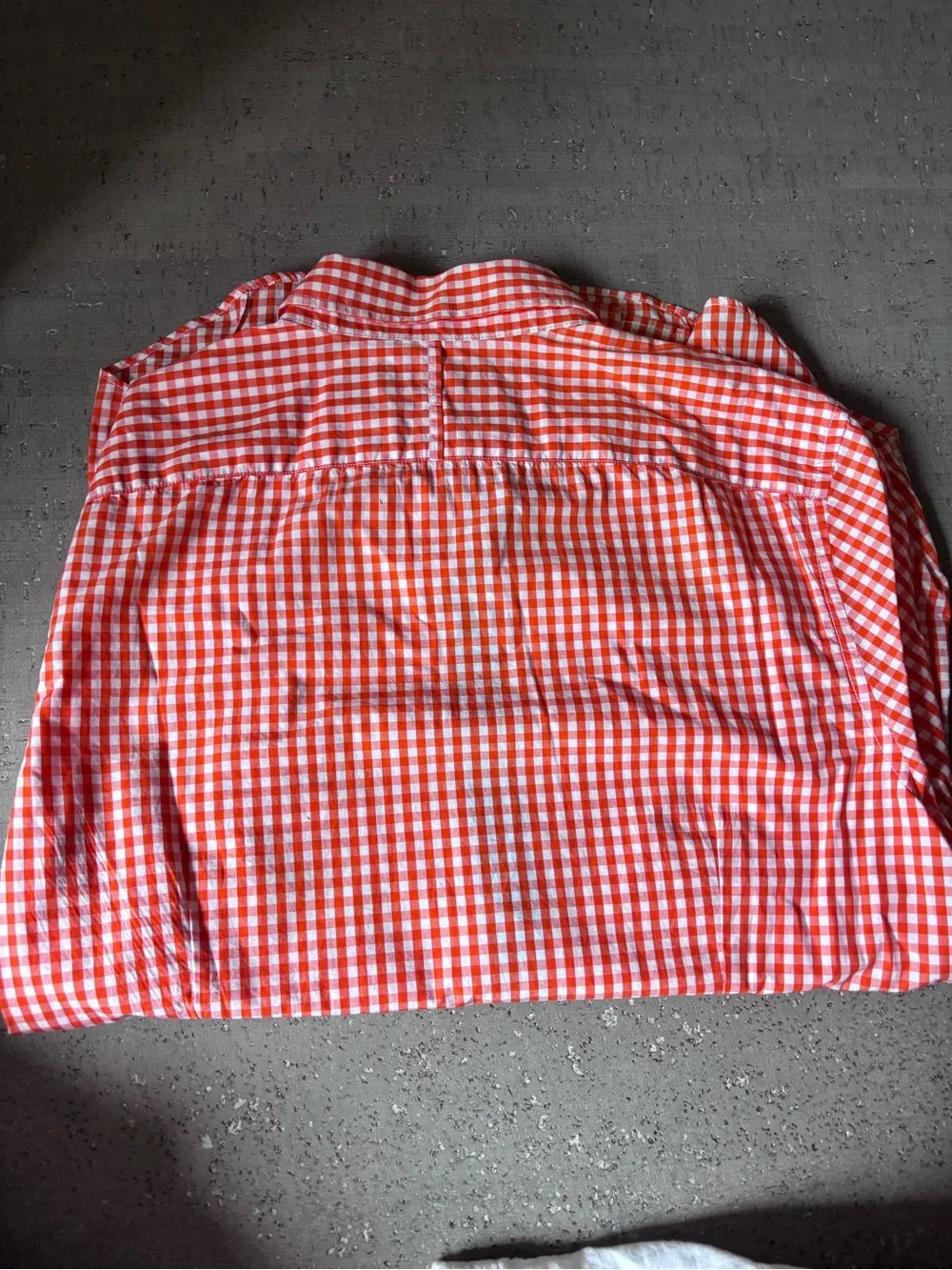 Banana Republic Orange Gingham Button-Down Shirt